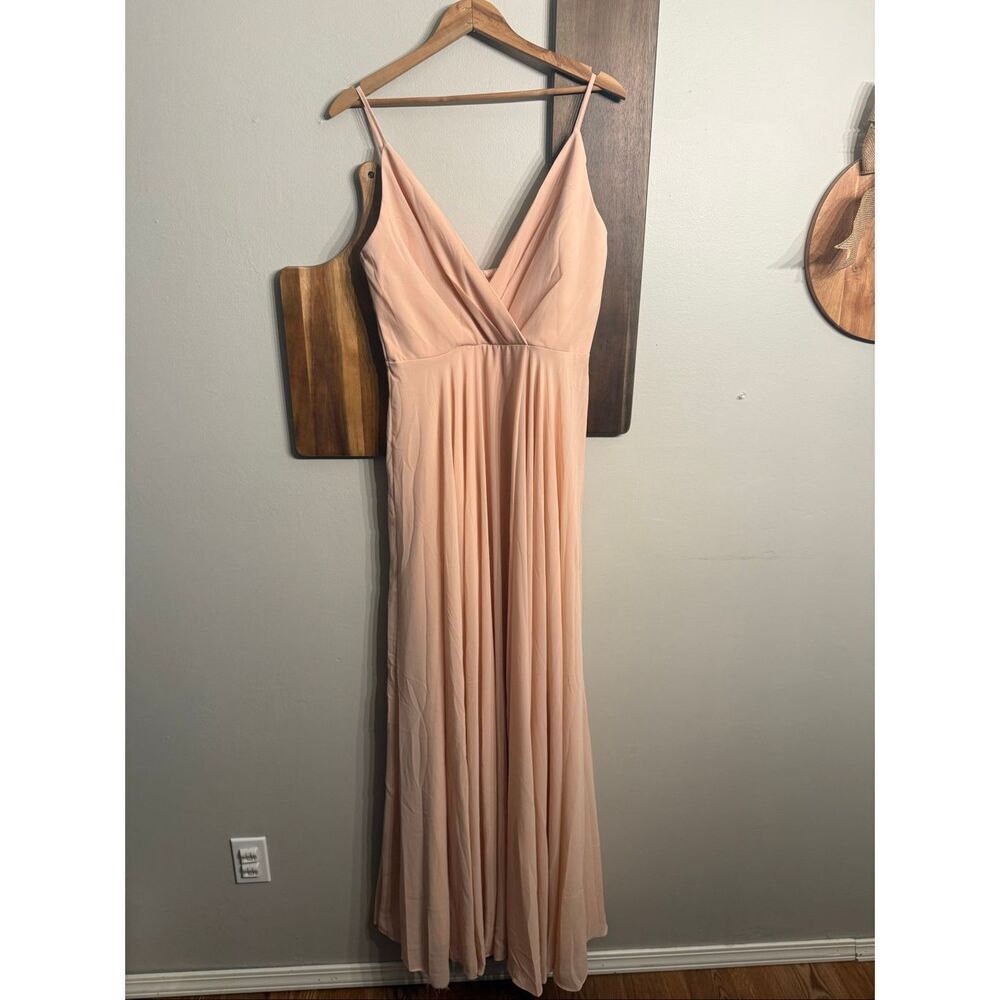 Morning Lavender Blush‎ Cassidy Flowy V-Neck Sleeveless Maxi Dress Size Medium